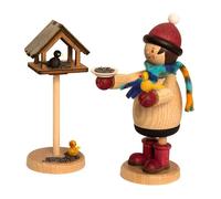 Kuhnert Figurine décorative en bois de tournage pour oiseaux - Hauteur : environ 12 cm - Fabriqué en Allemagne