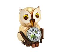 Kuhnert - Figurine en bois - Mini chouette avec horloge - env. 7 cm - Fabriqué en Allemagne