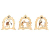 Kuhnert - Pendentif/décoration d'arbre - Motif : Bergmann en lot de 6 - Dimensions : environ 7 cm - Fabriqué en Allemagne