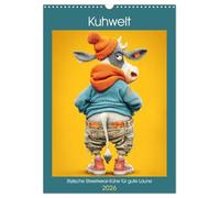 Kuhwelt. Stylische Streetwear-Kühe für gute Laune (Wandkalender 2026 DIN A3 hoch), CALVENDO Monatskalender: Witzige und charakterstarke Stadtkühe, die ein Lächeln garantieren.