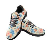 Kuiaobaty Baskets respirantes pour femme, chaussures de travail décontractées, Van Gogh Art, papillon, imprimé léopard, chaussures de marche, gym, fitness, Roses pastel, 42 EU