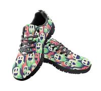 Kuiaobaty Baskets respirantes pour femme, chaussures de travail décontractées, Van Gogh Art, papillon, imprimé léopard, chaussures de marche, gym, fitness, Fantômes colorés, 42.5 EU
