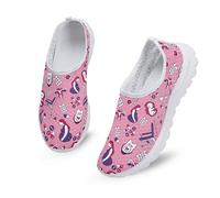 Kuiaobaty Baskets tendance décontractées en maille respirante pour femme - Chaussures de course plates et confortables - Chaussures antidérapantes, Thème gynécologie, 40.5 EU