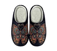 Kuiaobaty Chaussons d'intérieur pelucheux en forme d'animaux vifs pour homme et femme, Papillon d'art populaire, 38/38.5 EU