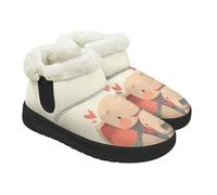 Kuiaobaty Chaussons pour femme avec semelle antidérapante, Couple d'éléphant, 42 EU