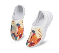 Kuiaobaty Chaussures de course respirantes et légères à enfiler pour femme, coupe large, chaussures de marche, éléphant, 42 EU