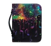Kuiaobaty Color Stars Housse de livre pour bloc-notes, bible, notes de musique, grande taille, 30,5 x 22,9 x 6,1 cm, pochette zippée