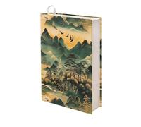 Kuiaobaty Couverture de livre en tissu extensible avec impression vallée de montagne - Couverture rigide pour journal intime