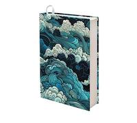 Kuiaobaty Couverture en tissu pour carnet de notes, roman et art oriental Motif nuages chinois