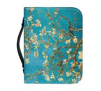 Kuiaobaty Étui de couverture de livre de peinture d'amandier pour femme, couverture de carnet d'art Van Gogh avec support, organisateur pour femmes et filles