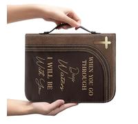Kuiaobaty Étui en cuir avec inscription « God Saying » pour homme, motif lion, citations de la Bible, organiseur de livre imprimé pour le quotidien et les voyages, grande taille 27,9 x 20,3 x 5,1 cm