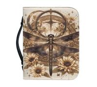 Kuiaobaty Housse de livre avec motif de libellule pour femme, motif lune, étoiles, libellule pour le quotidien, grande taille 27,9 x 20,3 x 5,1 cm, XL