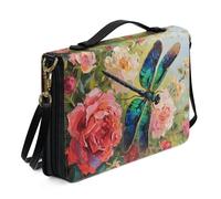 Kuiaobaty Housse de livre Bible papillon avec bandoulière, sac d'église Bible tortue en cuir PU pour journal d'église, 2XL-[12.0x9.0in=30.5x23.0cm]