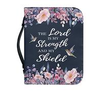 Kuiaobaty Housse de livre de la Bible avec poignée, étui de transport en cuir synthétique avec fermeture éclair pour Mon, fille, étui de transport pour ordinateur portable