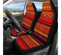 Kuiaobaty Housses de siège de voiture à rayures géométriques ethniques pour banquette avant et arrière - Antidérapantes - Résistantes - Pour camion, camionnette