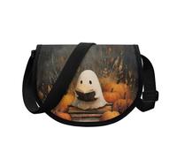 Kuiaobaty Monet Art Petit sac à bandoulière pour femme, motif colibris et fleurs, demi-lune, Lecture fantôme