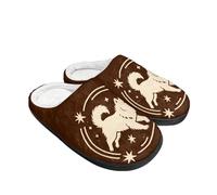 Kuiaobaty Pantoufles décontractées pour homme et femme, imprimé vache, cochon d'Inde, chiens avec doublure chaude en flanelle, Star Dog, 41/42 EU