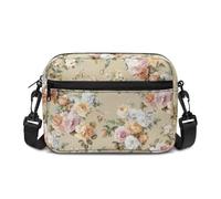 Kuiaobaty Petit sac à bandoulière pour femme, petit sac à bandoulière à motif floral de campagne pour femme, vacances, voyage, Olive florale de campagne, Taille Unique