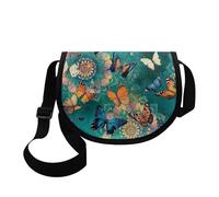 Kuiaobaty Sac à bandoulière mignon avec motif pandas pour femme, sac à bandoulière fantaisie avec imprimé chats pour fille, mini sac à bandoulière croisé, Mandala Papillon