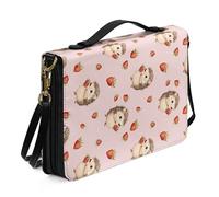 Kuiaobaty Sac à bandoulière pour femme avec motif de cœur pour la Bible - Cadeaux pour église religieuse, Hérisson Fraise, M-[9.2x6.3in=23.4x16.0cm]