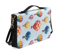 Kuiaobaty Sac à bandoulière pour femme avec motif de cœur pour la Bible - Cadeaux pour église religieuse, Montgolfière., M-[9.2x6.3in=23.4x16.0cm]