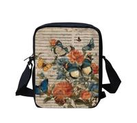 Kuiaobaty Sac à bandoulière pour femme avec sangle réglable - Petit sac à bandoulière décontracté pour fille, Personnel musical papillon