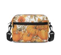 Kuiaobaty Sac à bandoulière pour femme, motif fleurs, sac à main décontracté et sac à bandoulière avec sangle réglable, Citrouille de campagne d'automne, Taille Unique