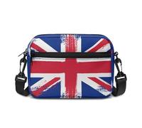 Kuiaobaty Sac à bandoulière pour femme, multi-poches, imprimé animal, sac à bandoulière pour téléphone, sangle réglable, Drapeau Union Jack., Taille Unique