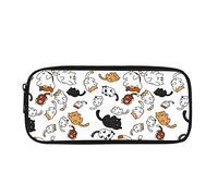 Kuiaobaty Trousse à crayons pour enfants, fournitures scolaires, sac de rangement, trousse à crayons mignonne pour fille et garçon, grande trousse à stylos, Chat de dessin animé, Cartable