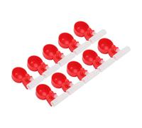 KUIDAMOS Abreuvoir Automatique pour Poulets, Ensemble de 10 Bols à Boire Durables et Faciles à Nettoyer pour Poulets, Canards, Oiseaux, en Plastique (G3/4)