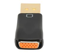 KUIDAMOS Adaptateur DisplayPort vers VGA Haute Résolution Mâle vers Femelle Connecteur vers VGA Plug and Play pour Présentations Professionnelles Couleur Noire 1 X Adaptateur vers