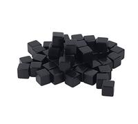 KUIDAMOS Carré Lisse Bricolage écrire sur des Dés pour Jeux de société, 50 Pièces Petits Dés Effaçables Améliorent la créativité pour Les Scènes éducatives (Noir)