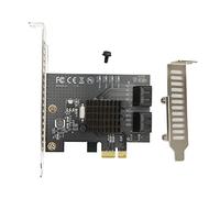 KUIDAMOS Carte D'extension PCI E vers avec 4 Ports Haut Débit pour Ordinateurs de Bureau et Serveurs, Prend en Charge Un Taux de Transfert de 6 Gbit/s