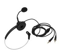 KUIDAMOS Casque D'écoute PC Business 3,5 Mm, Son Clair, Suppression du Bruit, Casque Mono pour Bureau, Salle de Classe, Maison, Noir