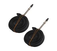 KUIDAMOS Chambre à Air de Vélo en Caoutchouc Butyle 700x23C, Tube de Valve Français Durable et Absorbant Les Chocs, 2 Pièces pour Vélo de Route et VTT (700X23C Bouche française 60)