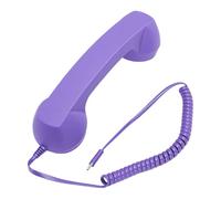 KUIDAMOS Combiné Téléphonique Rétro avec Design Ergonomique et Microphone à Réduction de Bruit pour Tablettes et Ordinateurs Portables, Prise Filaire de Type C Violet, 1 unité