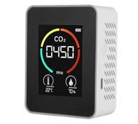 KUIDAMOS Détecteur de qualité de L'air Portable 3 en 1, Grand écran Couleur, Testeur de CO2 Précis pour Le Bureau, L'école à Domicile (Blanche)