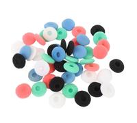 KUIDAMOS Embout D'écouteur en éponge Douce, 50 Pièces, Noir, Blanc, Rouge, Bleu, Vert, Couverture Isolante du Bruit pour CD DVD, écouteurs de Téléphone Portable