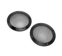 KUIDAMOS Ensemble de Couvercles de Grille de Haut-Parleur Rond de 92mm, Fer de Protection en Aluminium pour Haut-parleurs de Voiture de Cinéma Maison, 2 Pièces