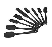 KUIDAMOS Ensemble de Mini Spatules 9 Pièces, Outils de Cuisine Flexibles pour la Cuisson de Confiture et de Crème avec du Silicone Noir