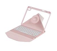 KUIDAMOS Étui pour Clavier Vertical, Clavier BT Magnétique Rose Cerise à la Mode pour Tablettes iOS 10,9 Pouces avec Design Polyvalent