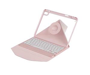 KUIDAMOS Étui pour Clavier Vertical, Clavier BT Magnétique Rose Cerise à la Mode pour Tablettes iOS 10,9 Pouces avec Design Polyvalent