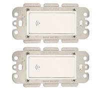 KUIDAMOS Kit de Commutateur D'éclairage Mural Intelligent sans Fil avec TéléCommande WiFi pour une Domotique Facile, Ensemble D'interrupteurs à 2 Gangs pour une Planification et une Commande Vocale