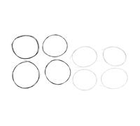 KUIDAMOS Kit de Cordes pour ukulélé en Nylon élastique, Pratique pour la Pratique et le Nouveau Test de ukulélé pour Musiciens, Blanc et Noir, 27 Pouces, 8 G, pour Joueurs Soprano/concert/ténor