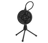 KUIDAMOS Kit de de Filtre de Microphone Précis, Pare-Vent à Double Couche avec Support de Trépied Flexible pour Studio D'enregistrement, en Métal ABS