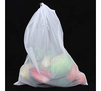 KUIDAMOS Lot de 2 Sacs en Réutilisables avec Cordon de Serrage pour le Filtrage des Aliments et le Brassage à Domicile, Fibre Légère 26 X 22 Pouces, Parfaits pour les Smoothies, les Jus et les Soupes