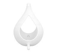 KUIDAMOS Mangeoire à Oiseaux élégante en Forme de Goutte de Pluie avec Perche pour Une Alimentation Pratique des Oiseaux à L'extérieur (Blanche)