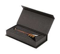 KUIDAMOS Modèle de Guitare électrique Miniature en Bois Noir, Décor Réaliste pour la Maison, L'étude ou la Salle de Musique, Matériau en Tilleul 7,3 Pouces