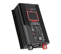 KUIDAMOS Onduleur de Véhicule à Onde Sinusoïdale Modifiée avec écran LCD USB 12 V à 220 V pour Camping d'urgence ABS 1 Ensemble (Noir)