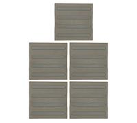 KUIDAMOS Panneau Aveugle en Caoutchouc, 5 Pièces, Carreaux Antidérapants pour une Utilisation Sûre sur le Trottoir, Conception Antidérapante Durable, 39.2x39.2cm (Gris)